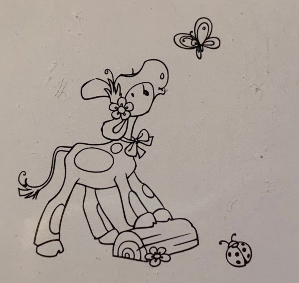 Clear Stamp Koetie mit Schmetterling